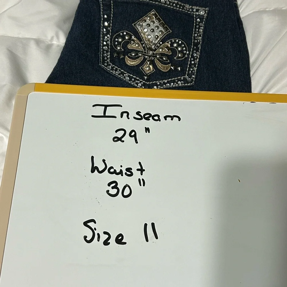 Red Rivet Jeans - Picture 3 of 5